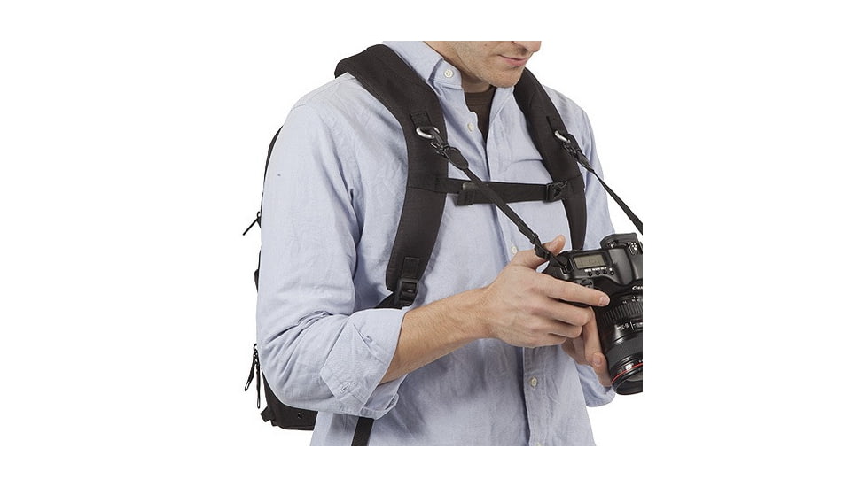 Kata Digital Rucksack, Black - DSLR w/ Mounted Lens, 3-4 Extra Lenses, Flash, 15.4in Laptop