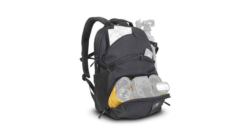 Kata Digital Rucksack, Black - DSLR w/ Mounted Lens, 3-4 Extra Lenses, Flash, 17in Laptop