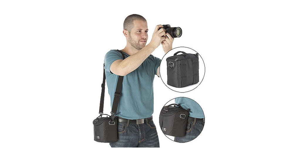 Kata DL LITE Shoulder Bag 435, Black - Compact DSRL w/ Standard Zoom Lens