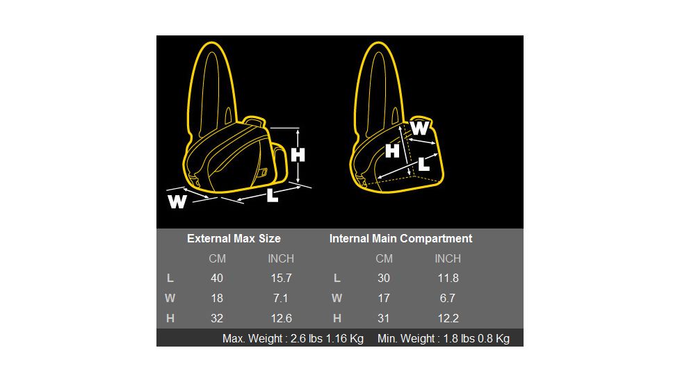 Kata LighTri 317 Professional Torso Pack Dimensions KT PL LT 317