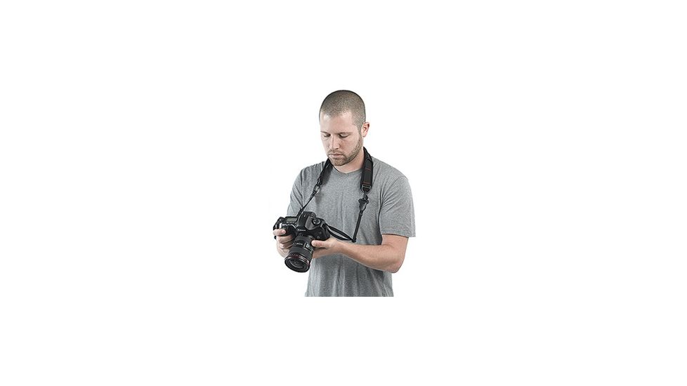Kata Pro-Light Camera Strap In Use Around Neck