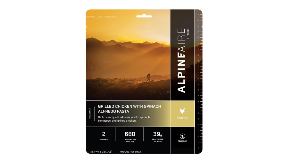 Katadyn Alpine Aire Foods Grilled Chicken with Spinach Alfredo Pasta, 62305