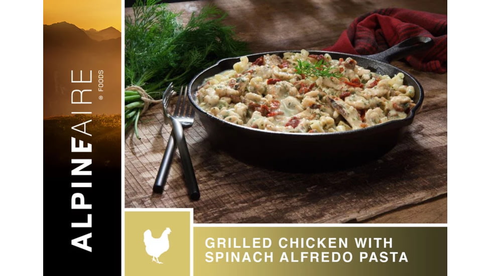 Katadyn Alpine Aire Foods Grilled Chicken with Spinach Alfredo Pasta, 62305