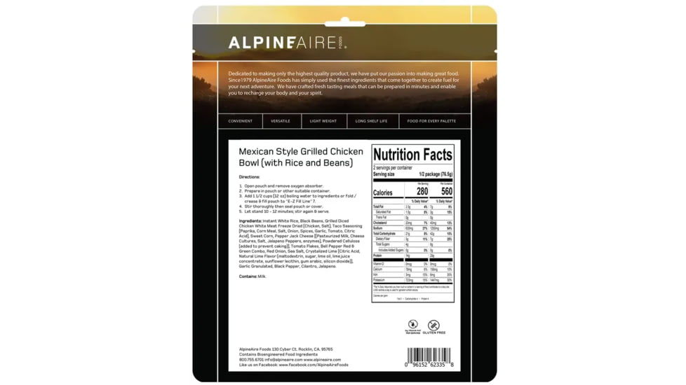 Katadyn Mexican Style Grilled Chicken Bowl, One Size, 62335