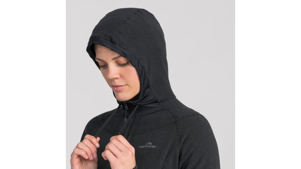 Kathmandu Arenha Hooded Jacket - Womens, Black/Black, 8, 14010/891/8