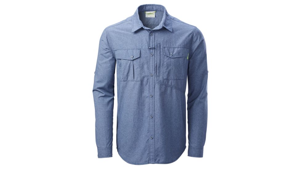 Kathmandu RFIDtech Long Sleeve Shirt - Mens, Mid Blue Marle, Extra Large, A0339/I60/XL