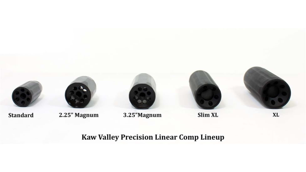 Kaw Valley Precision 2.25in Magnum Linear Compensator, .223 Caliber, 5.56mm, 1/2x28 Threads per Inch, Black, Small, KVP-MAG-2250
