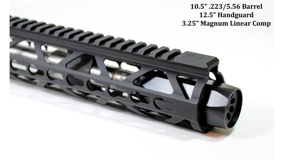 Kaw Valley Precision 3.25in Magnum Linear Compensator, .223 Caliber, 5.56mm, 1/2x28 Threads per Inch, Black, Small, KVP-MAG-3250