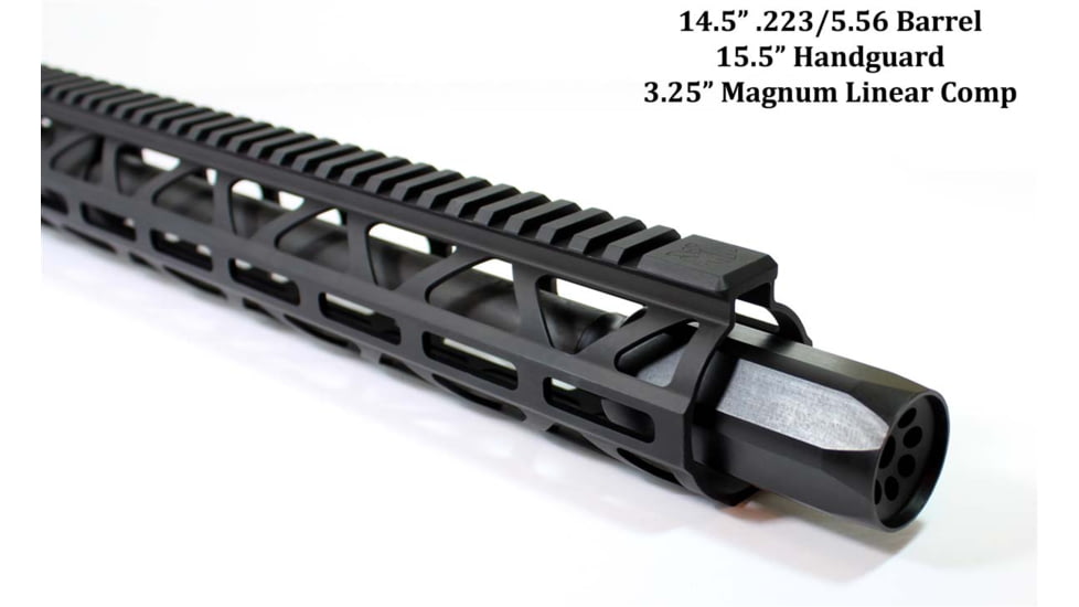 Kaw Valley Precision 3.25in Magnum Linear Compensator, .223 Caliber, 5.56mm, 1/2x28 Threads per Inch, Black, Small, KVP-MAG-3250