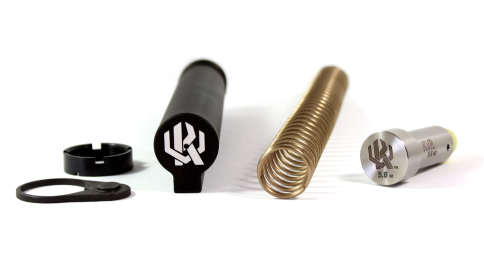 Kaw Valley Precision AR-10 6 Position CAR Stock Completion Kit w/ 5.6 oz Buffer, Multi, Medium, KVP-AR10-Milspeckit-5.6