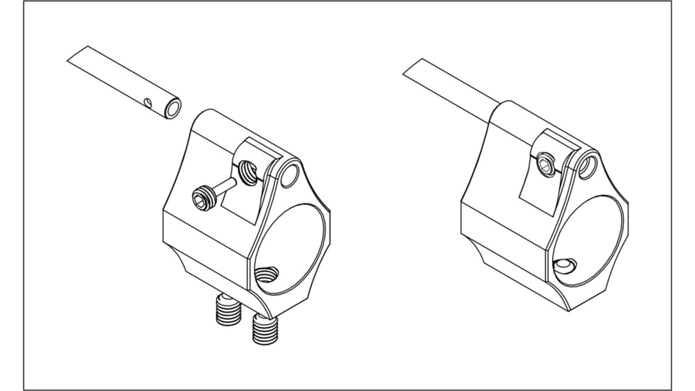 Kaw Valley Precision AR-15 Adjustable Gas Block, .750, Black, Small, KVP-GB-750-A