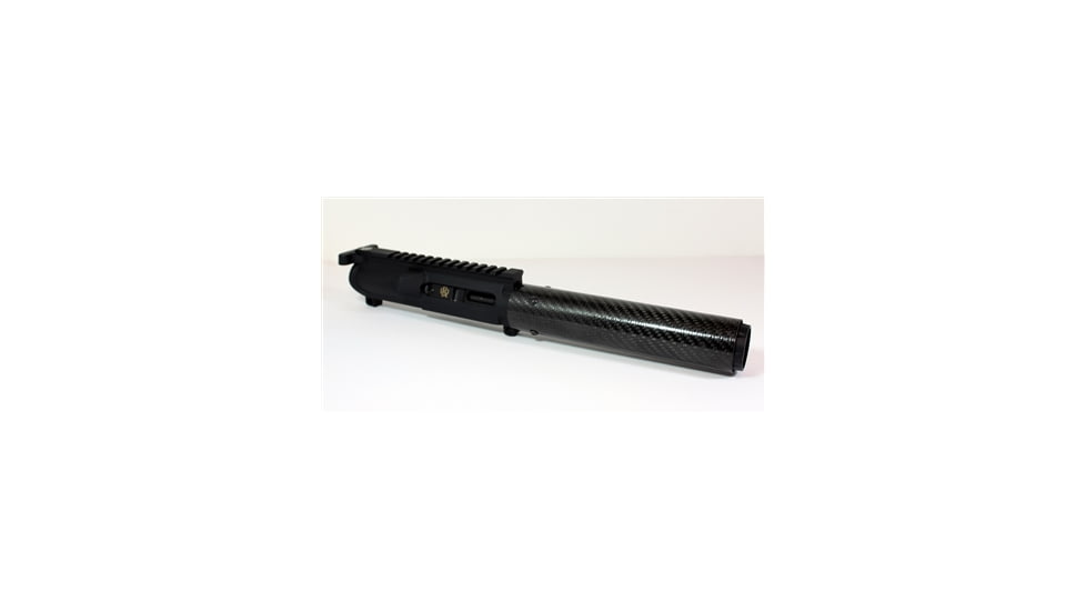 Kaw Valley Precision Carbon Fiber 9mm Complete Barrel Upper Receiver, 4.5in Barrel, 7.25in CF Handguard, XL Linear Compensator, Black, Medium, KVP-CF9-4XLLC