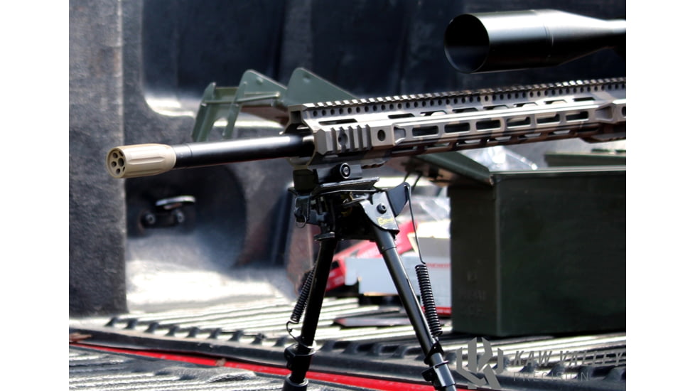 Kaw Valley Precision Linear Compensator, .22 Caliber, 1/2x28 Threads per Inch, Flat Dark Earth, Small, DE-LINEAR-1/2X28 TPI