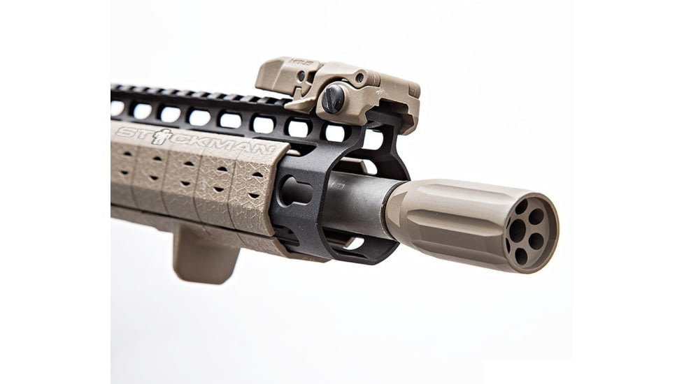 Kaw Valley Precision Linear Compensator, .22 Caliber, 1/2x28 Threads per Inch, Flat Dark Earth, Small, DE-LINEAR-1/2X28 TPI