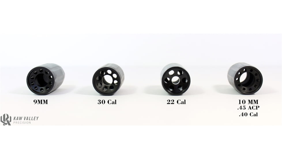 Kaw Valley Precision Linear Compensator, .40 S&amp;W, 9/16x24 Threads per Inch, Black, Small, KVP-LINEAR-BLK-9/16X24