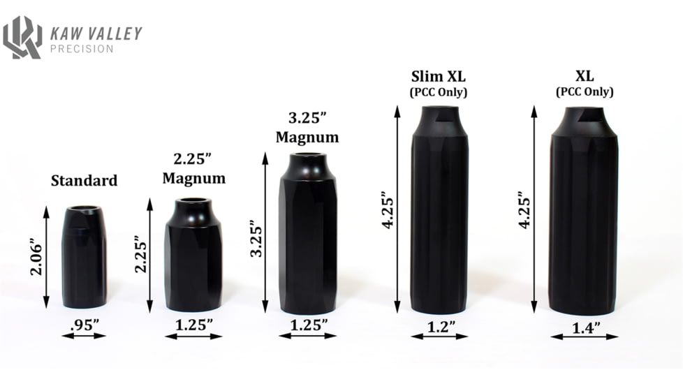 Kaw Valley Precision Linear Compensator, .40 S&amp;W, 9/16x24 Threads per Inch, Black, Small, KVP-LINEAR-BLK-9/16X24