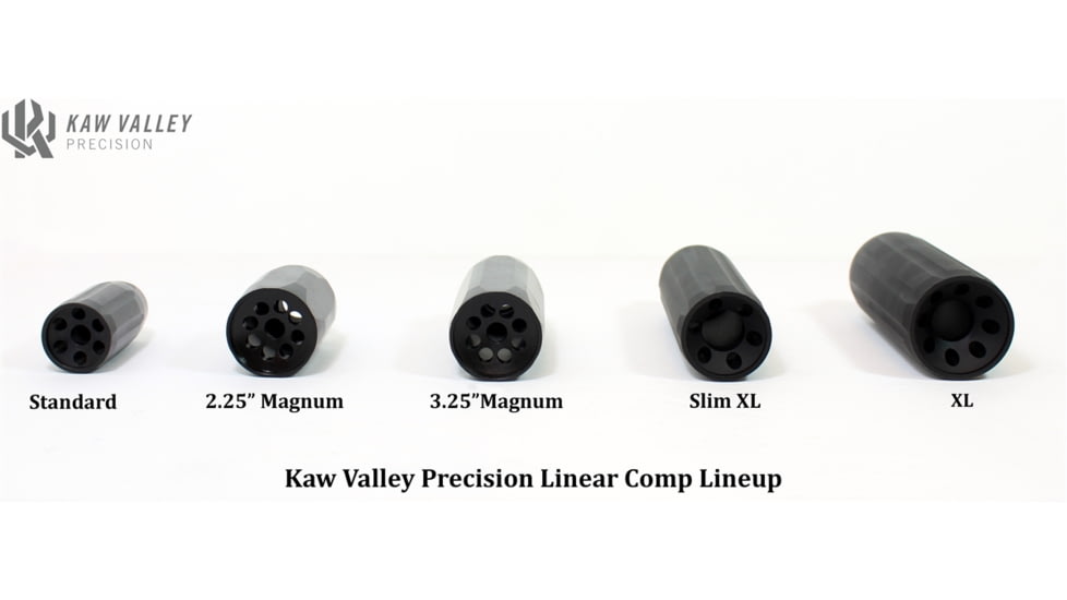 Kaw Valley Precision Linear Compensator, .40 S&amp;W, 9/16x24 Threads per Inch, Black, Small, KVP-LINEAR-BLK-9/16X24