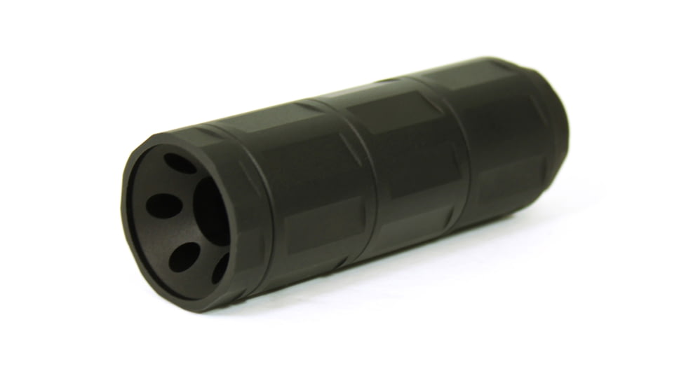 Kaw Valley Precision MACH 3 Modular Linear Compensator Body, .223 Caliber/5.56mm/.300 Blk/.350 Legend/.45 ACP, 1.125x28 TPI, Black, Small, KVP-MACH-B-3