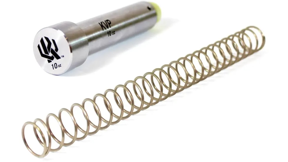 Kaw Valley Precision Stainless Steel Heavy Tungsten Buffer, 10 oz, Small + Extra Power 17-4 SS Pistol Caliber Carbine Recoil Spring, Stainless Steel, Medium