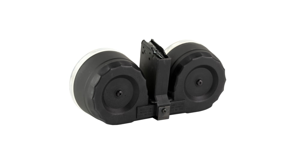 KCI USA KCIMZ001 AR-15 100rd Drum 5.56x45mm NATO Black Polymer, Polymer, KCIMZ001-100RD