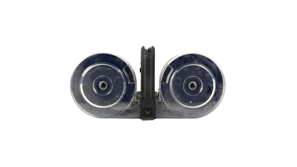 KCI USA AR-15 Drum Rifle Magazine, 5.56x45mm NATO, 100 Round, Black, 1 Pack, Polymer, KCIMZ001-100RD