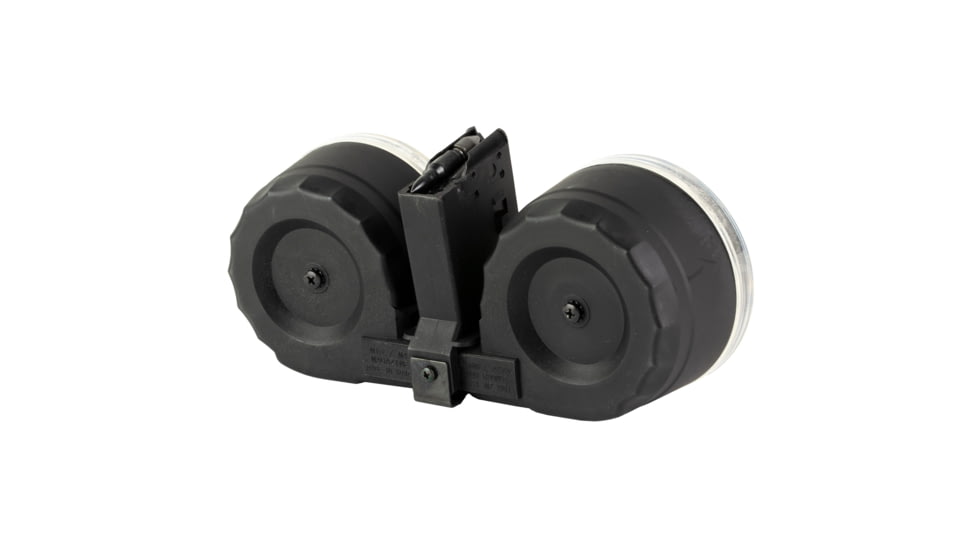 KCI USA KCIMZ001 AR-15 100rd Drum 5.56x45mm NATO Black Polymer, Polymer, KCIMZ001-100RD