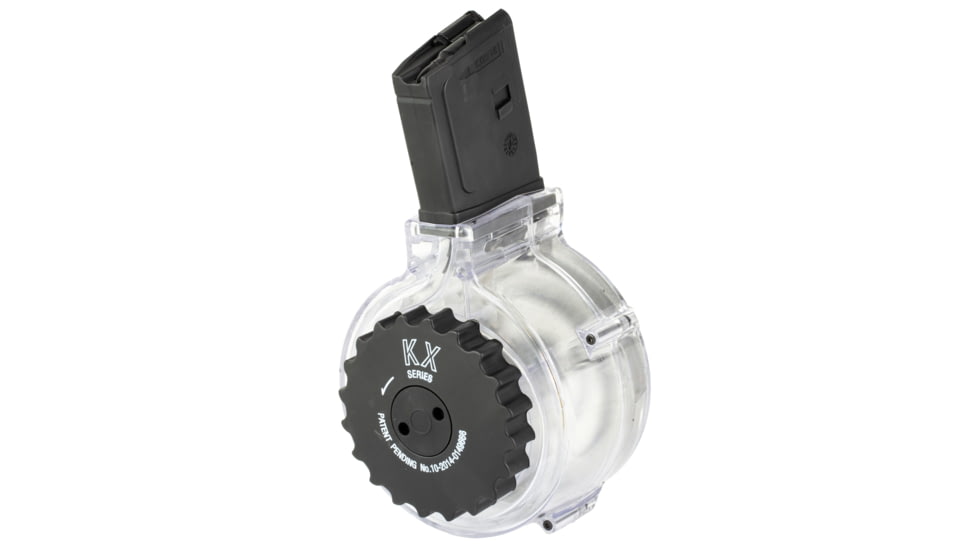 KCI USA KCIMZ036 AR-15 50rd Drum 5.56x45mm NATO Clear Polymer, Polymer, KCIMZ036-50RD