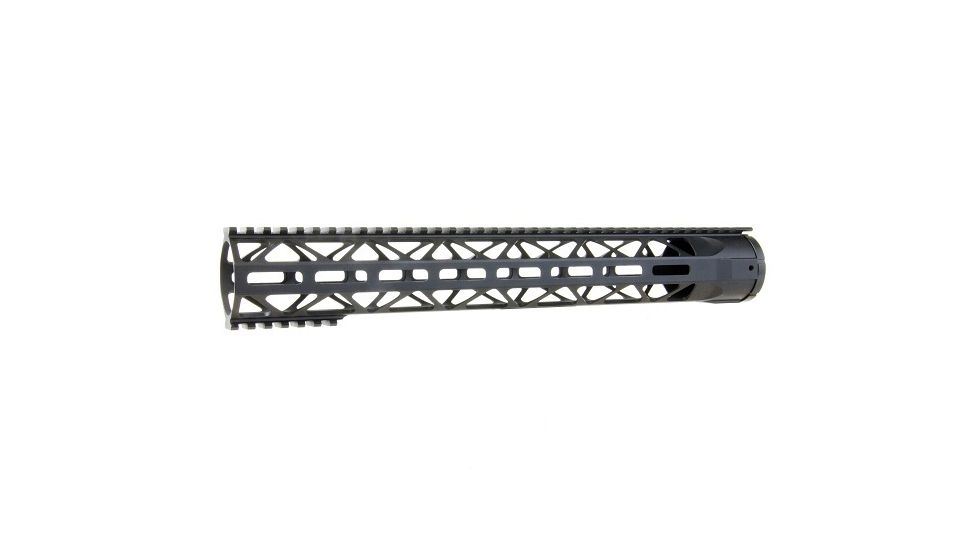 KE Arms DELTA-R Freefloat Rail System, M-LOK, 15 inch, 6061-T6 Aluminum, Black 1-50-03-040