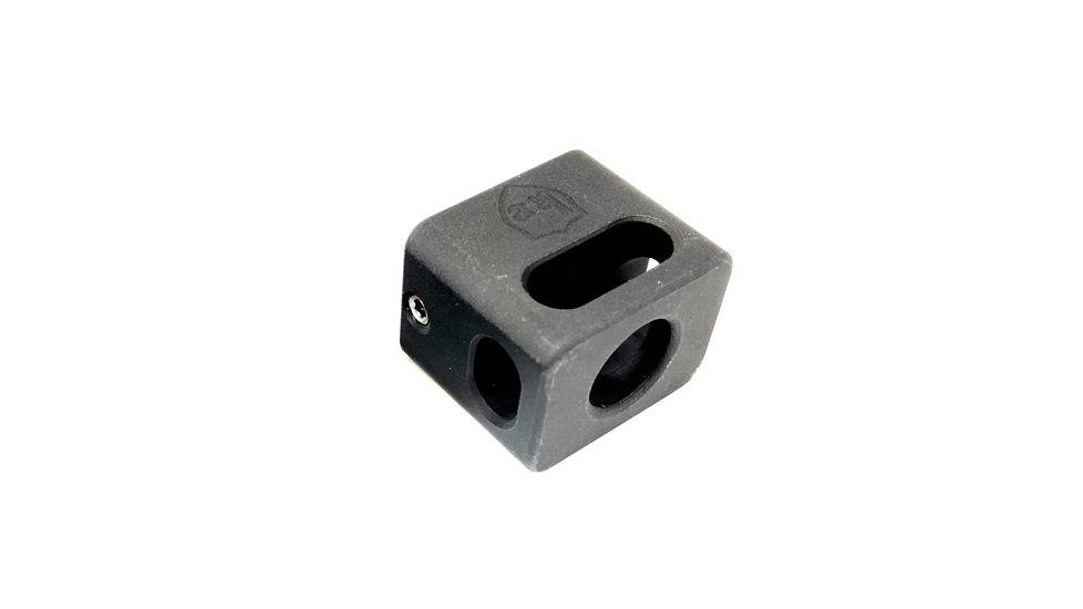 KE Arms Single Port Carry Compensator, 0.259 inch Short Threads, 1/2-28 TPI, 7075 Aluminum, Black 1-50-27-003