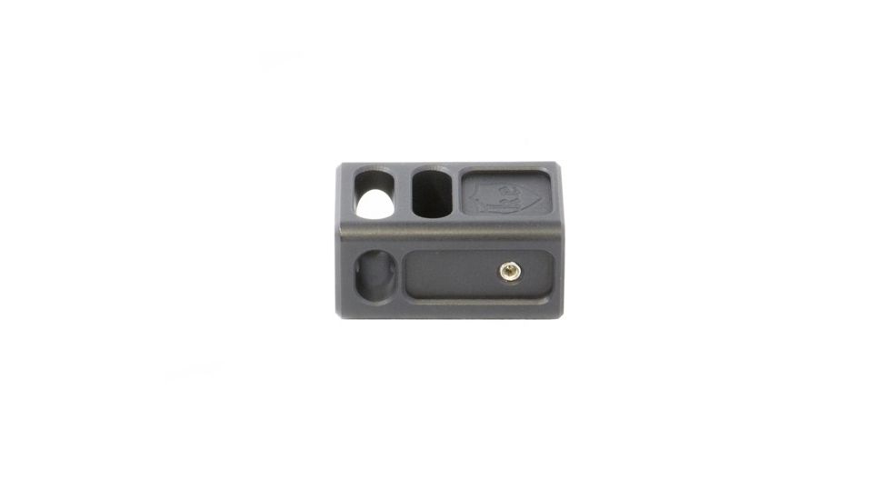 KE Arms Two Port Enhanced Compensator, 0.51 inch Long Threads, 1/2-28 TPI, 7075 Aluminum, Black 1-50-27-002