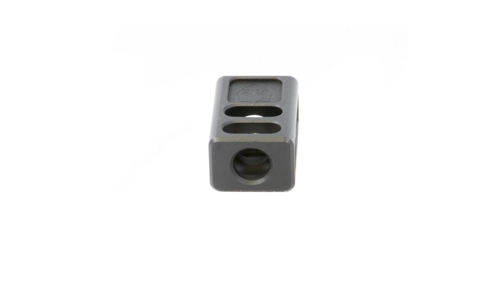 KE Arms Two Port Enhanced Compensator, 0.51 inch Long Threads, 1/2-28 TPI, 7075 Aluminum, Black 1-50-27-002
