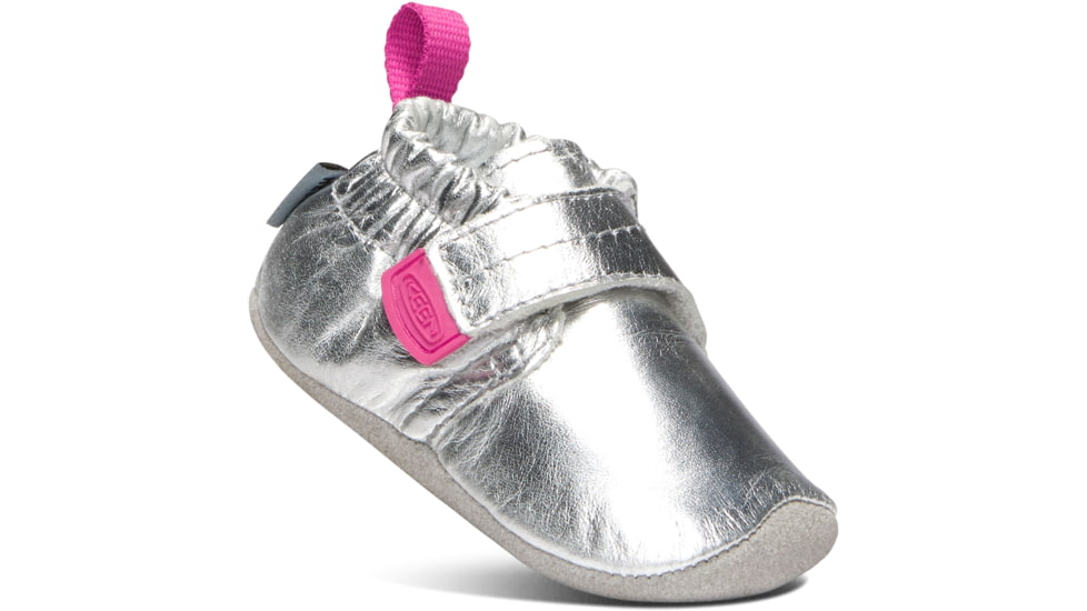 KEEN Baby Leo Crib Shoes - Kids, Silver/Vivacious, 6M, 1020008-001-6M