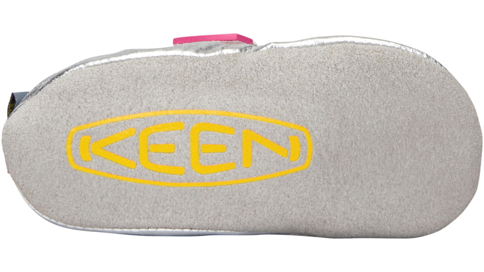KEEN Baby Leo Crib Shoes - Kids, Silver/Vivacious, 6M, 1020008-001-6M