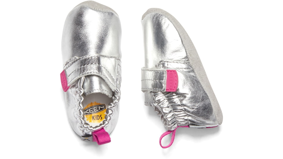 KEEN Baby Leo Crib Shoes - Kids, Silver/Vivacious, 6M, 1020008-001-6M