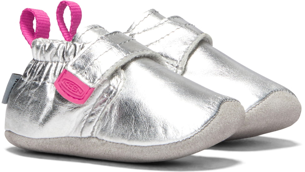 KEEN Baby Leo Crib Shoes - Kids, Silver/Vivacious, 6M, 1020008-001-6M