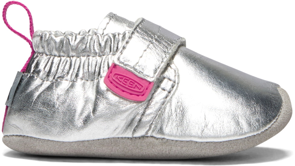KEEN Baby Leo Crib Shoes - Kids, Silver/Vivacious, 6M, 1020008-001-6M