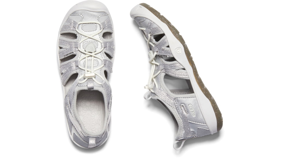 KEEN Big Kids Moxie Sandals, Silver, 5, 1018360-900-5