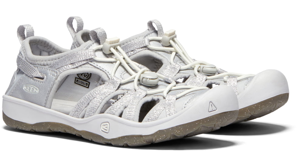 KEEN Big Kids Moxie Sandals, Silver, 5, 1018360-900-5