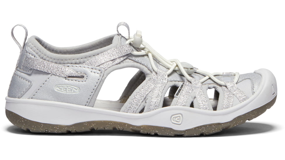 KEEN Big Kids Moxie Sandals, Silver, 5, 1018360-900-5
