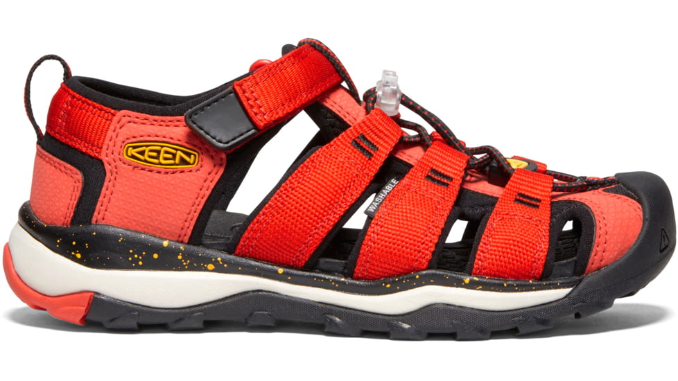 KEEN Big Kids Newport Neo H2 Sandals, Fiery Red/Golden Rod, 1, 1020607-600-1
