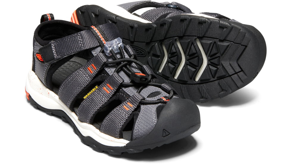 KEEN Big Kids Newport Neo H2 Sandals, Magnet/Spicy Orange, 1, 1018426-1-1