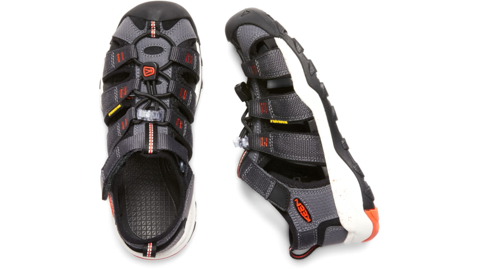 KEEN Big Kids Newport Neo H2 Sandals, Magnet/Spicy Orange, 1, 1018426-1-1