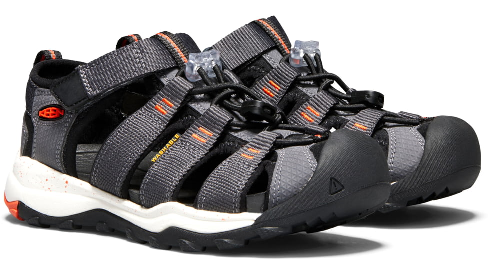KEEN Big Kids Newport Neo H2 Sandals, Magnet/Spicy Orange, 1, 1018426-1-1