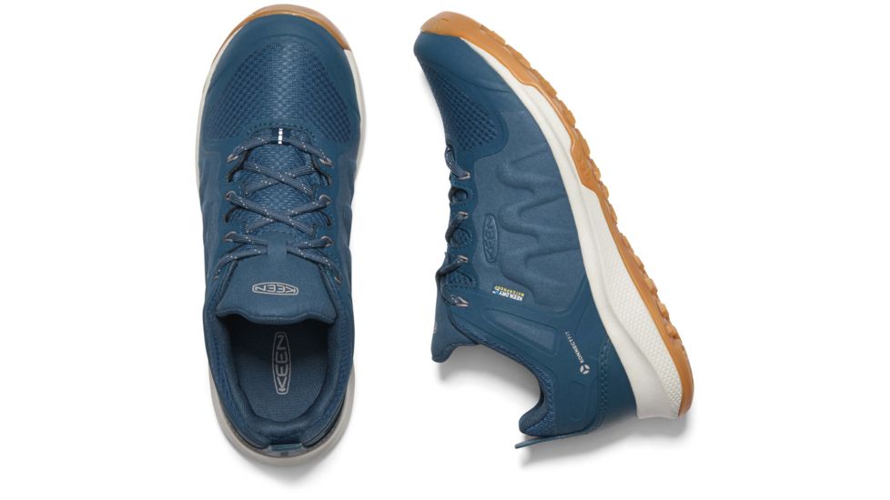 KEEN Explore Waterproof Hiking Boots - Womens, Majolica Blue/Satellite, Medium, 6, 1022024-402-6