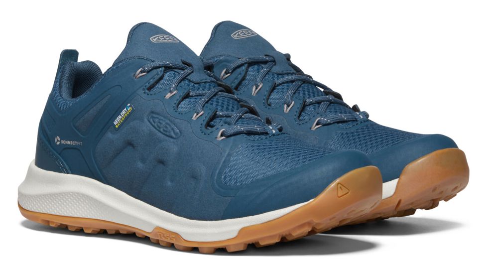 KEEN Explore Waterproof Hiking Boots - Womens, Majolica Blue/Satellite, Medium, 6, 1022024-402-6