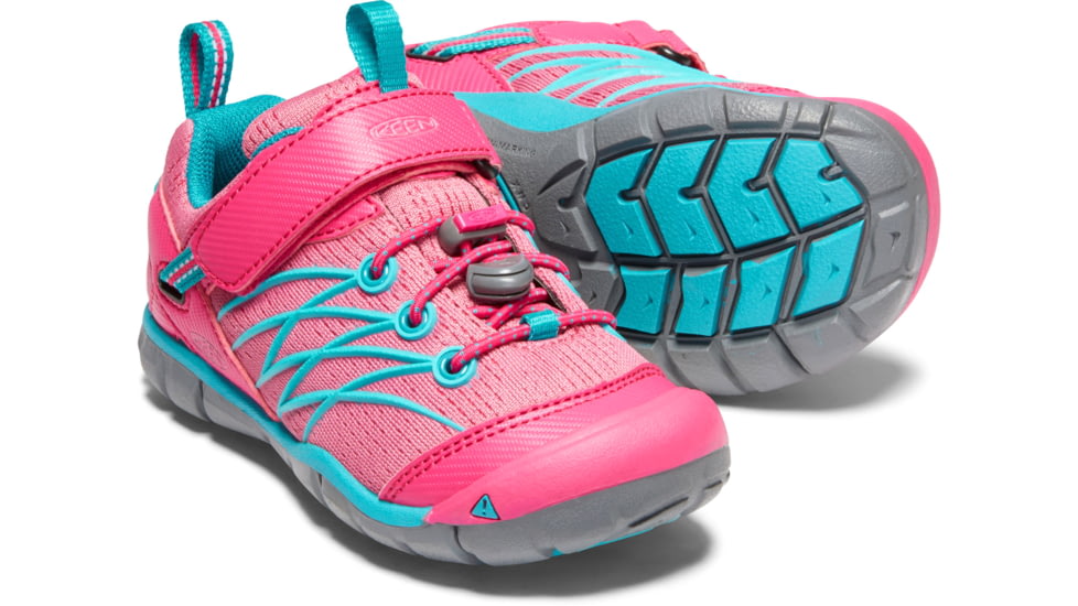 KEEN Little Kids Chandler CNX Sandals, Bright Pink/Lake Green, 8, 1020655-600-8
