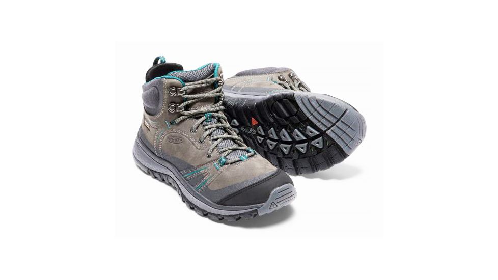 KEEN Terradora Leather Mid Waterproof Hiking Boots - Women's, Mushroom/Magnet, 9.5 US, 1017750-200-9.5