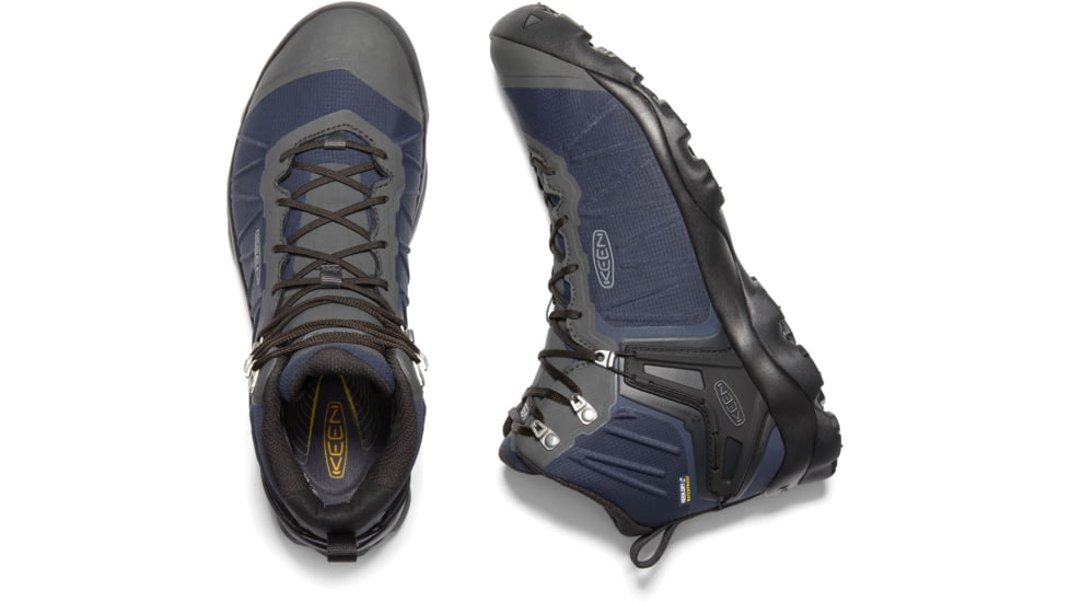 KEEN Venture Mid WP Shoes - Mens, Blue Nights/Raven, 12 US, 1021166-blueni/raven-12