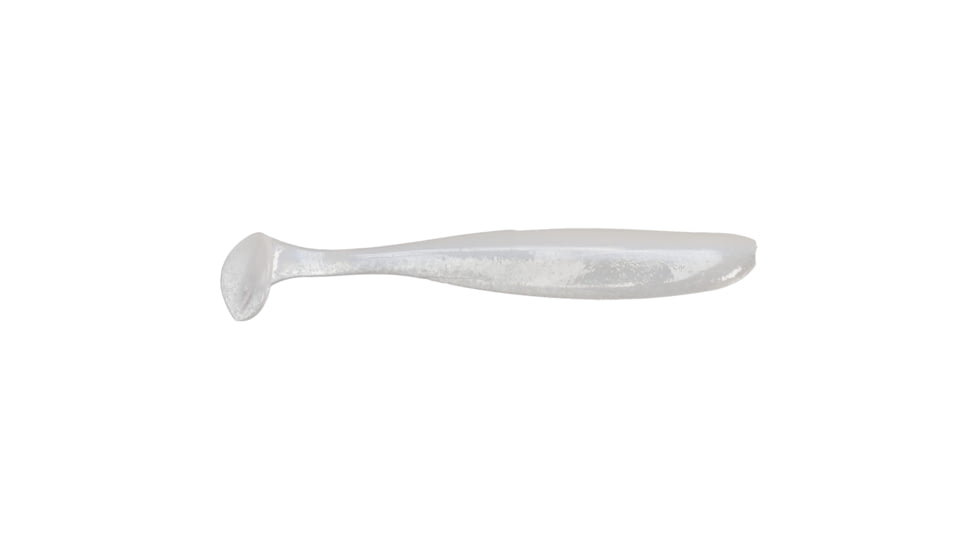 Keitech Easy Shiner, French Pearl, 4in, Shad Shaped Paddletail Swimbait, 7Pk, Blister Pack, ES4458