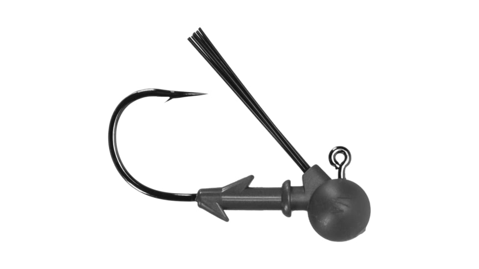 Keitech Tungsten Super Football Jig Head, 1/4oz, Custom #2/0 Hook, Gray, 3 Per Bag, SF2014